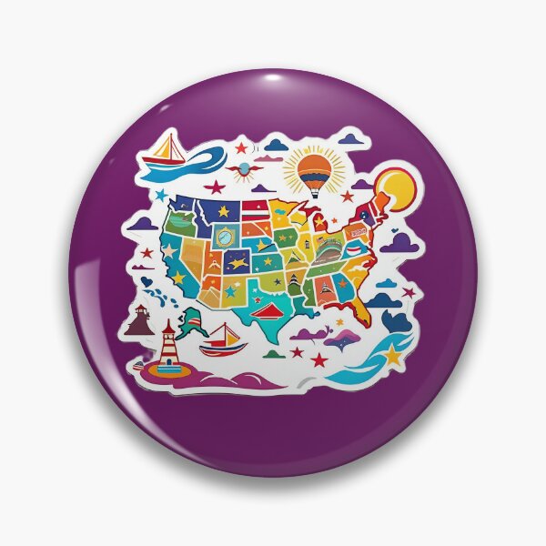 Item preview, USA United States Of America Map designed and sold by TheArtOfPat.