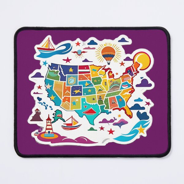 Item preview, USA United States Of America Map designed and sold by TheArtOfPat.