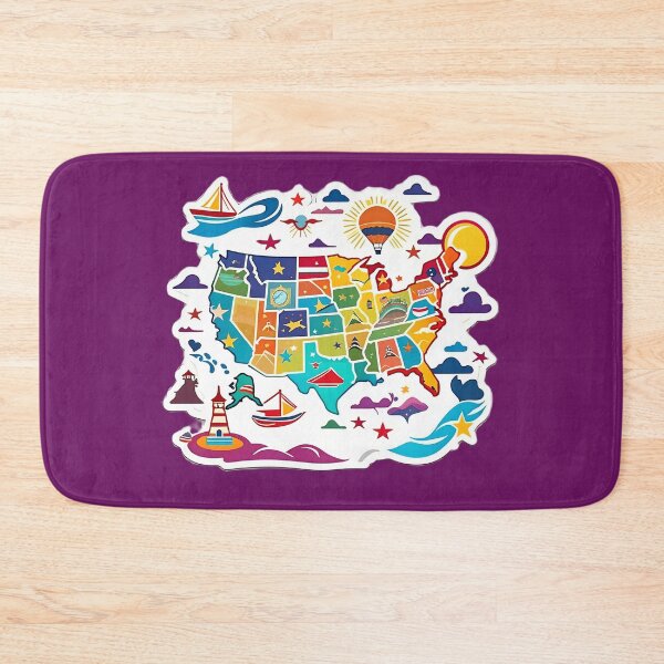 Item preview, USA United States Of America Map designed and sold by TheArtOfPat.