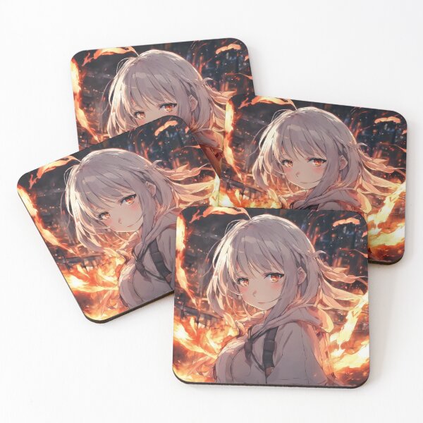 Item preview, Beautiful Anime Girl On Fire designed and sold by ExaltedCharm.