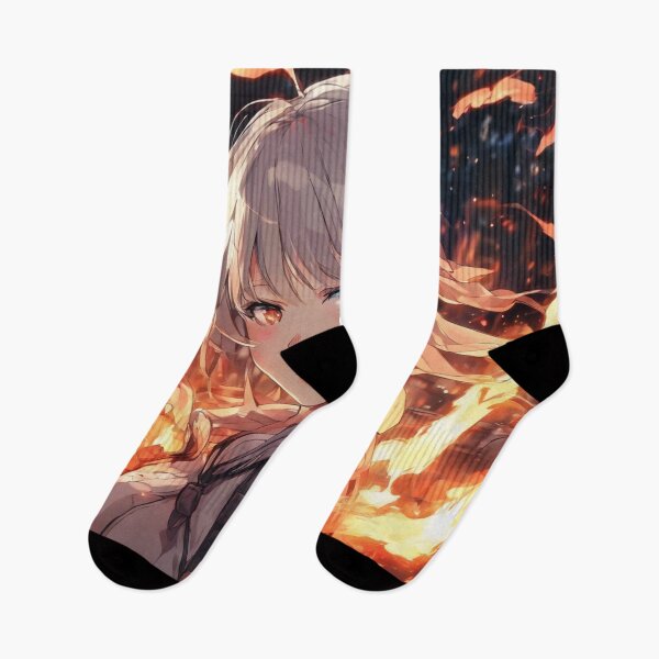 Item preview, Beautiful Anime Girl On Fire designed and sold by ExaltedCharm.