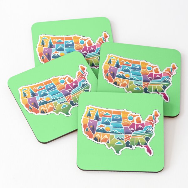 Item preview, USA United States Of America Map designed and sold by TheArtOfPat.