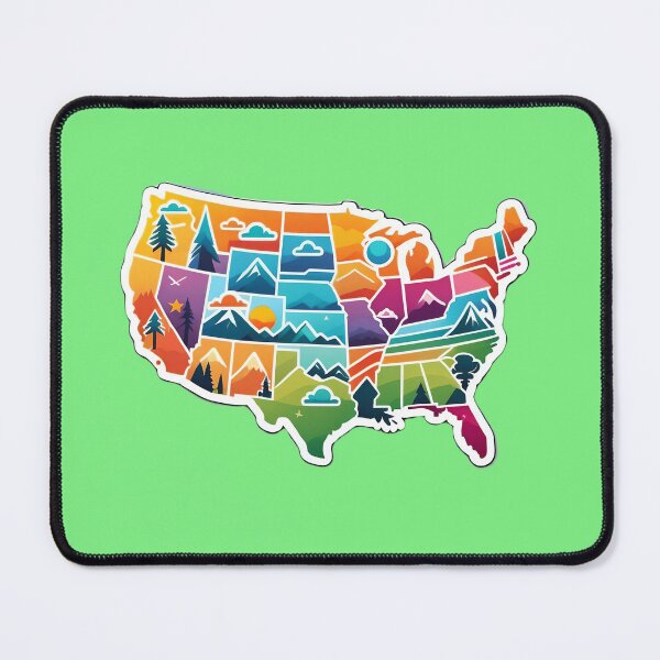 Item preview, USA United States Of America Map designed and sold by TheArtOfPat.