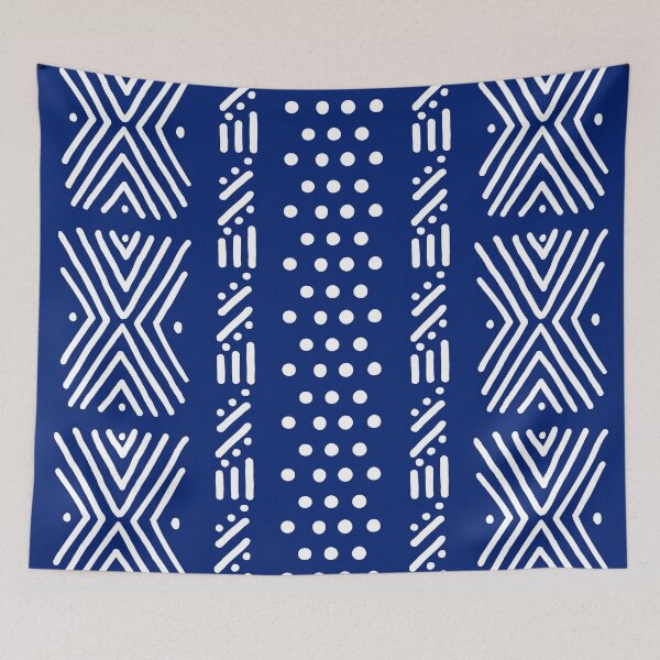 Item preview, African Indigo Tribal Mud Cloth Design designed and sold by funkyvibes.