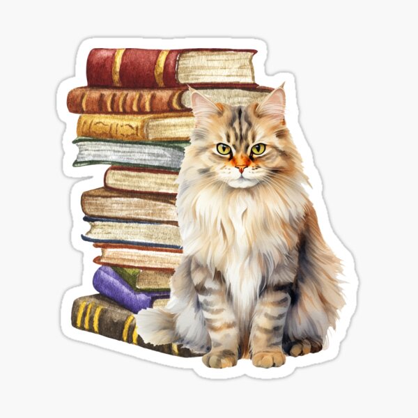 Item preview, British Longhair Cat And Books designed and sold by TheAnimalZ00.
