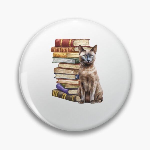 Item preview, Burmese Cat And Books designed and sold by TheAnimalZ00.