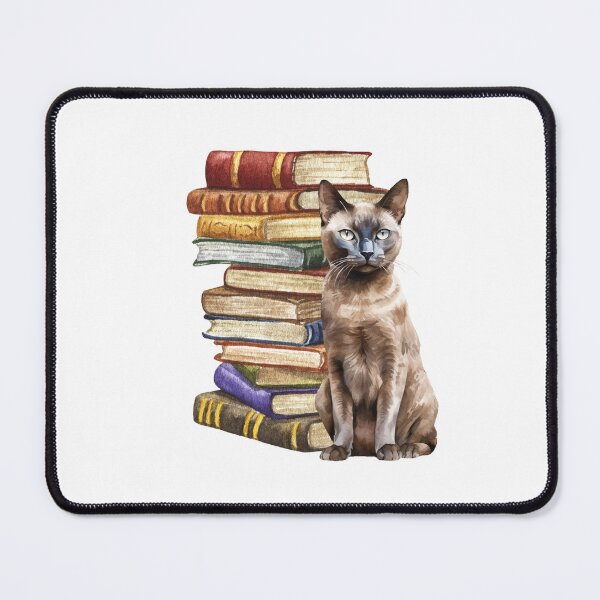 Item preview, Burmese Cat And Books designed and sold by TheAnimalZ00.