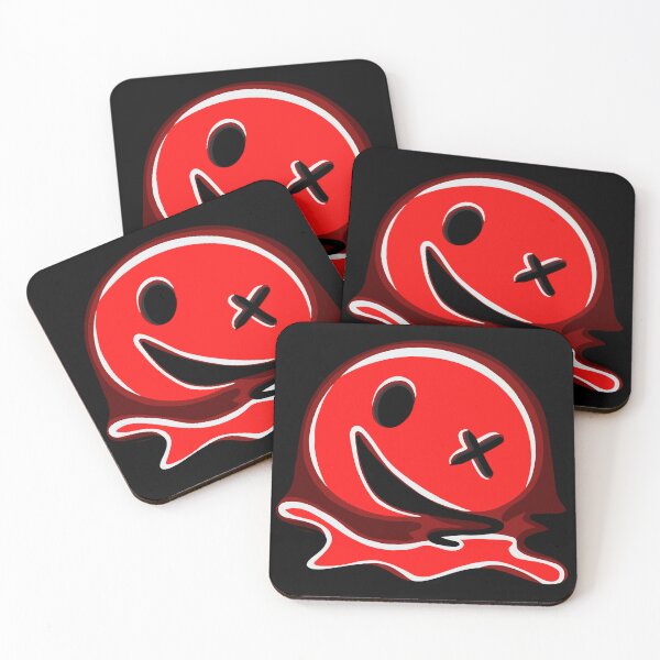 Item preview, Trippy drippy red smiley emoji designed and sold by ZillyDesign99.