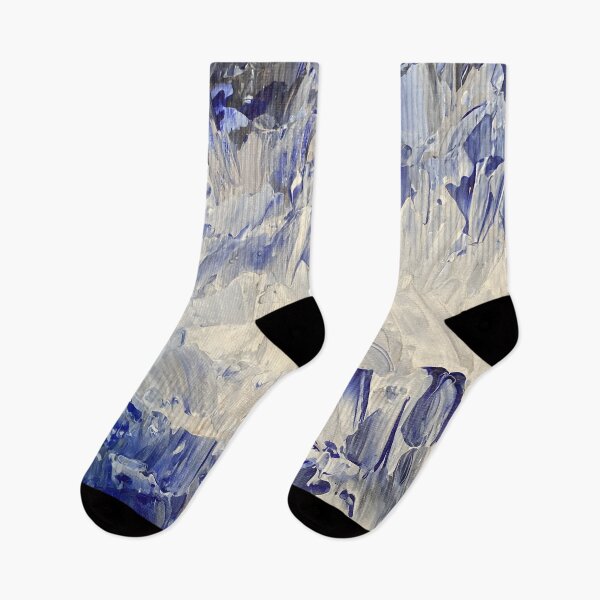 Item preview, Abstract blue painting designed and sold by Aroeldesigns.