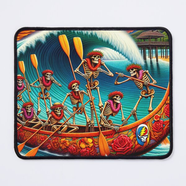 Item preview, Paddling Outrigger Skeletons On Hanalei Bay North Shore Kauai designed and sold by HippieFarms11.