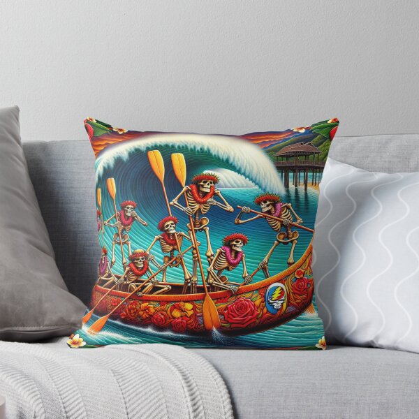 Item preview, Paddling Outrigger Skeletons On Hanalei Bay North Shore Kauai designed and sold by HippieFarms11.