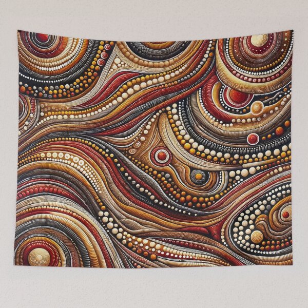 Item preview, Australian Style Abstract Dot Art Print designed and sold by PinUpPizzazz.