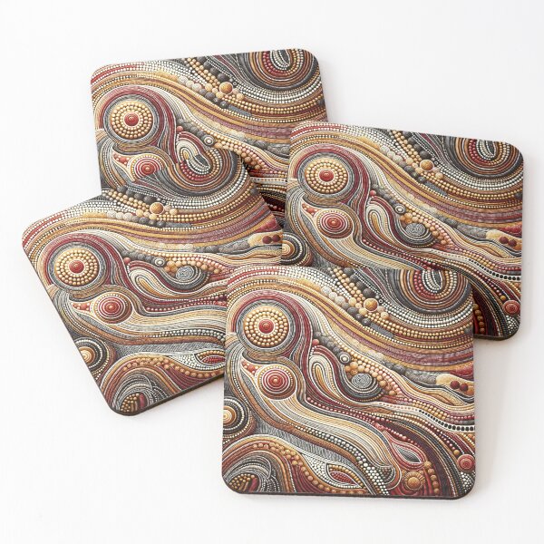 Item preview, Australian Inspired Abastact Dot Art Print designed and sold by PinUpPizzazz.