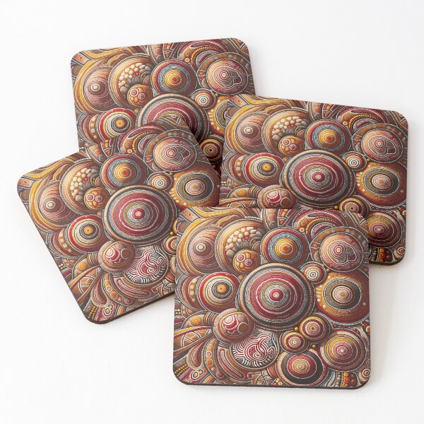 Item preview, Australian Style Abstract Dot Art Print designed and sold by PinUpPizzazz.