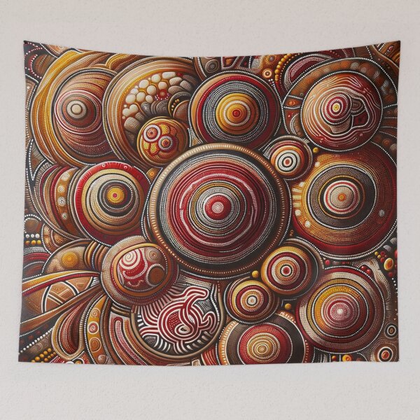 Item preview, Australian Style Abstract Dot Art Print designed and sold by PinUpPizzazz.