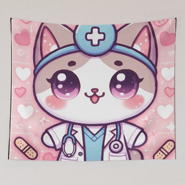 Item preview, The Sweet Hearted Medical Kitten designed and sold by Gacram.