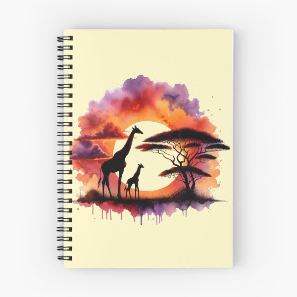 Item preview, Savanna Sunset Giraffe Silhouette  designed and sold by critterpatchusa.