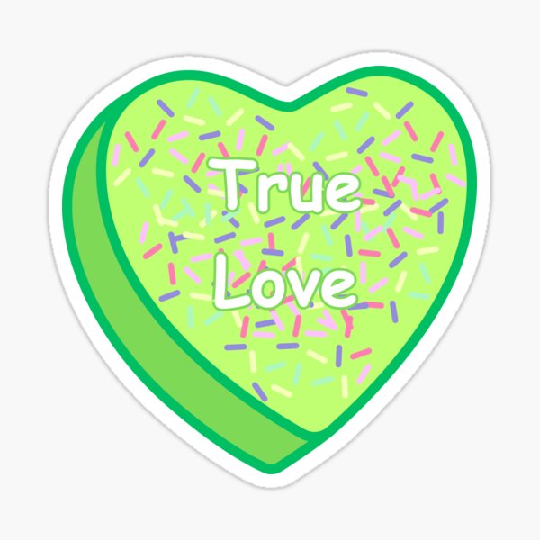 Conversation Hearts: True Love Sticker