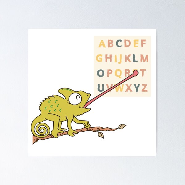 Item preview, AAC Chameleon - Alphabet Board Lizard - SLP, SPED, OT, PT designed and sold by slpallday.