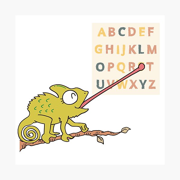 Item preview, AAC Chameleon - Alphabet Board Lizard - SLP, SPED, OT, PT designed and sold by slpallday.