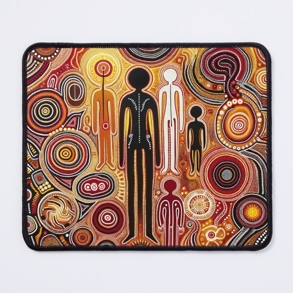 Item preview, Australian Inspired Dot Art Print (Human Figures) designed and sold by PinUpPizzazz.
