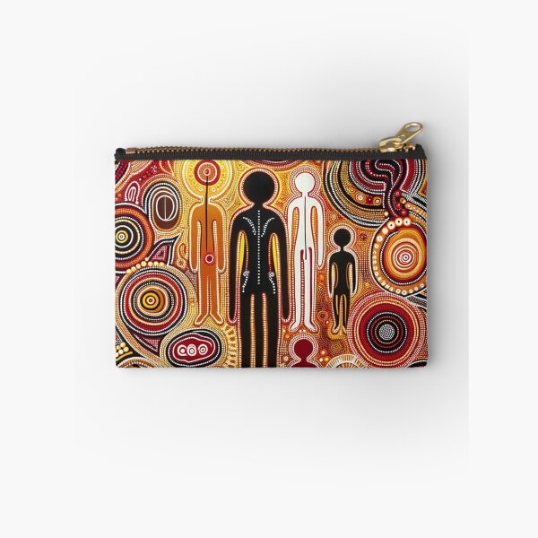 Item preview, Australian Inspired Dot Art Print (Human Figures) designed and sold by PinUpPizzazz.