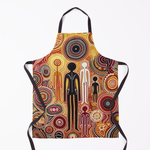 Item preview, Australian Inspired Dot Art Print (Human Figures) designed and sold by PinUpPizzazz.