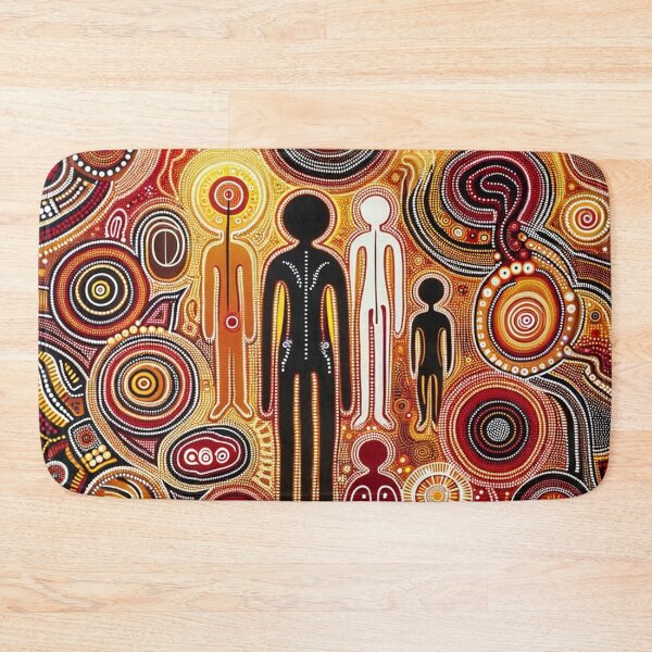Item preview, Australian Inspired Dot Art Print (Human Figures) designed and sold by PinUpPizzazz.
