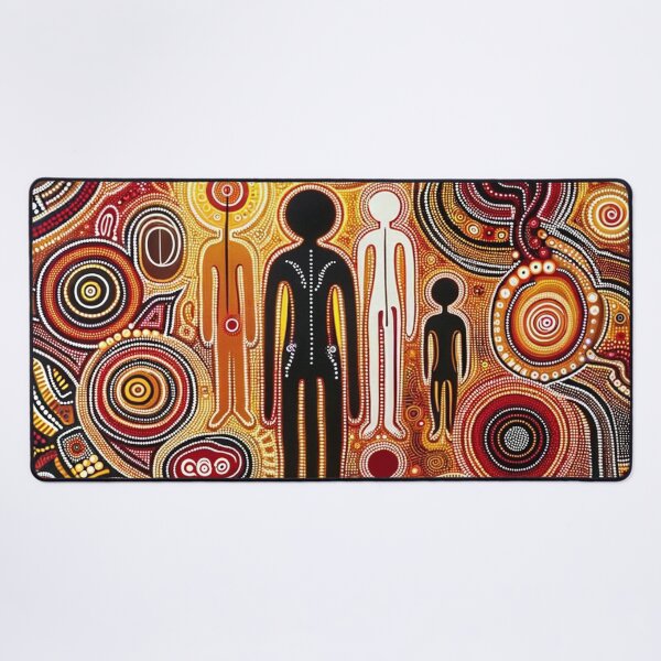 Item preview, Australian Inspired Dot Art Print (Human Figures) designed and sold by PinUpPizzazz.