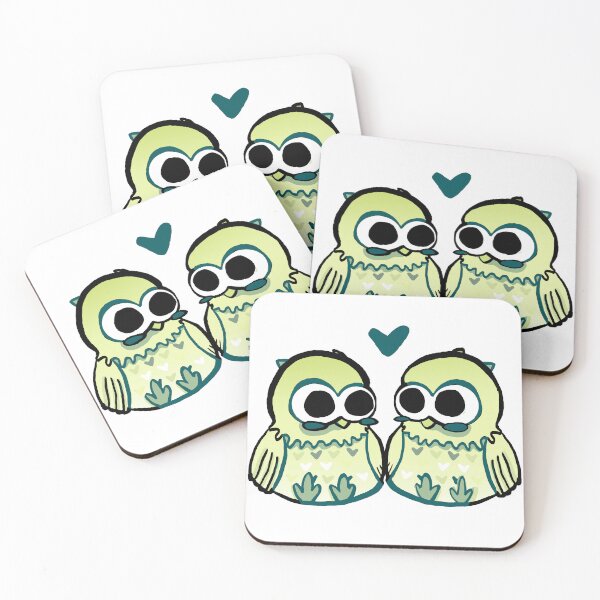 Item preview, Two Owls Hearts designed and sold by NellaWaferFactory.