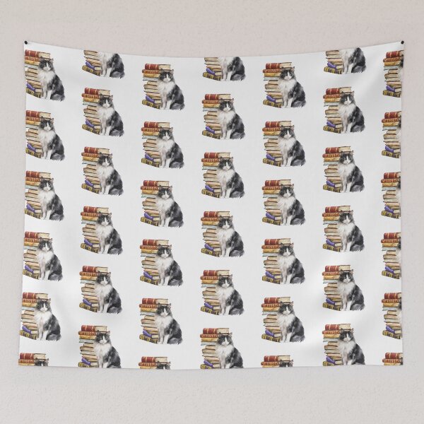Item preview, Cymric Cat And Books designed and sold by TheAnimalZ00.