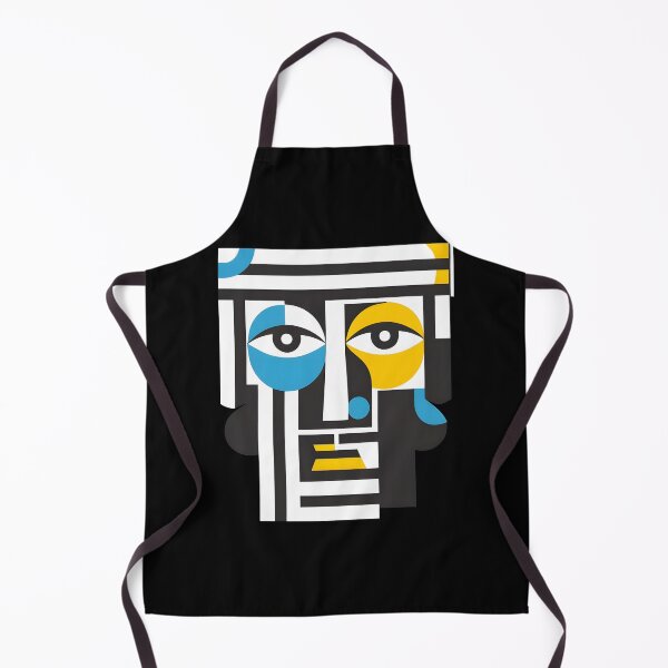 Item preview, cubist face with exaggerated geometric shapes.sticker.. designed and sold by ArtshirtGroup.