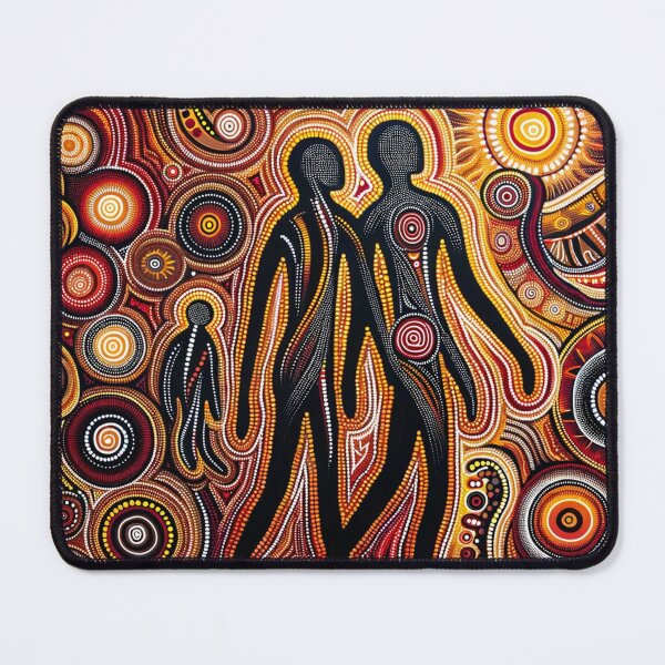 Item preview, Australian Inspired Dot Art Print (Human Figures) designed and sold by PinUpPizzazz.