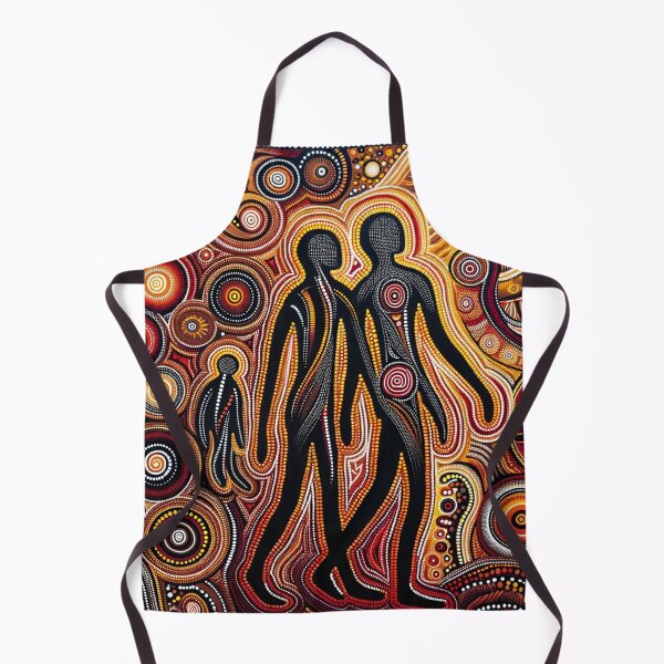 Item preview, Australian Inspired Dot Art Print (Human Figures) designed and sold by PinUpPizzazz.