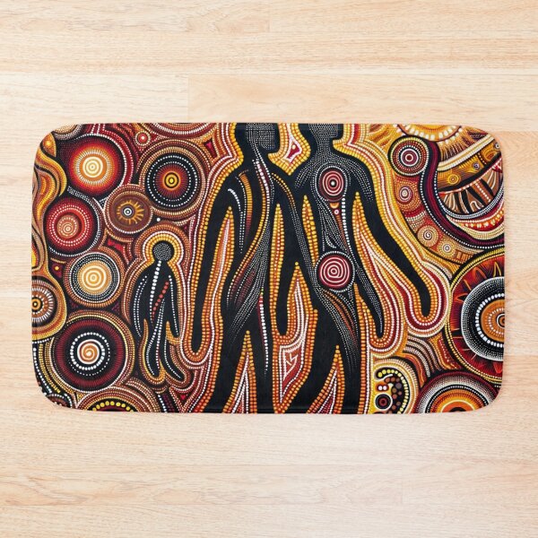 Item preview, Australian Inspired Dot Art Print (Human Figures) designed and sold by PinUpPizzazz.