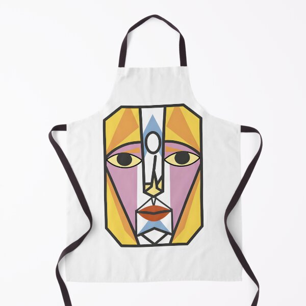 Item preview, cubist face with exaggerated geometric shapes.,sticker. designed and sold by ArtshirtGroup.