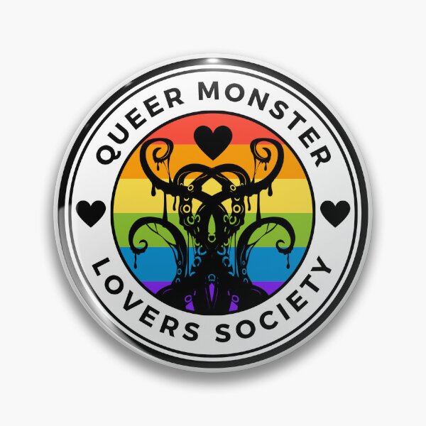 Item preview, Queer Monster Lovers Society - heart v1 designed and sold by Liminal Odds & Ends.