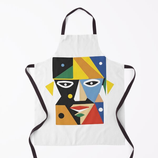 Item preview, cubist face with exaggerated geometric shapes, sticker. designed and sold by ArtshirtGroup.