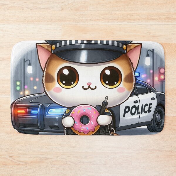 Item preview, Donut City Police Kitten designed and sold by Gacram.