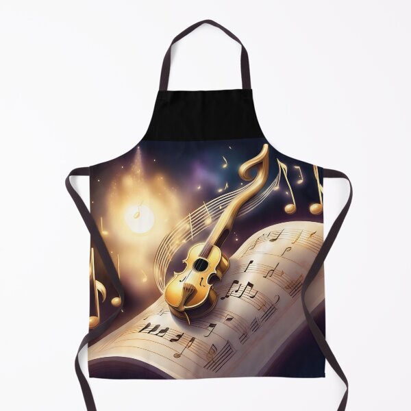 Item preview, Golden violin and musical score designed and sold by Artbellachi.