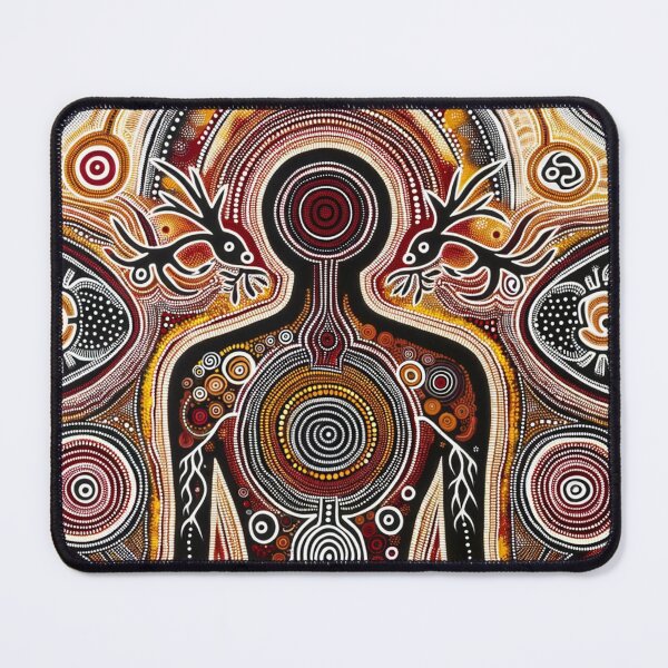 Item preview, Australian Inspired Dot Art Print (Human Figures) designed and sold by PinUpPizzazz.