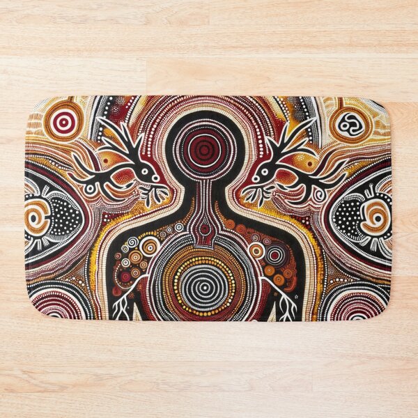 Item preview, Australian Inspired Dot Art Print (Human Figures) designed and sold by PinUpPizzazz.