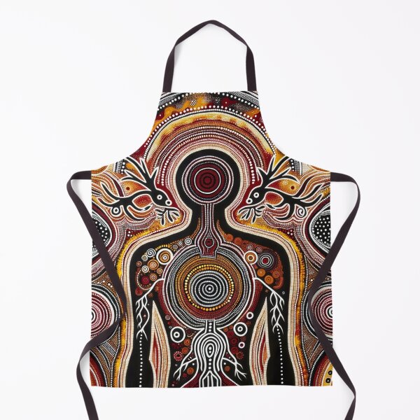 Item preview, Australian Inspired Dot Art Print (Human Figures) designed and sold by PinUpPizzazz.