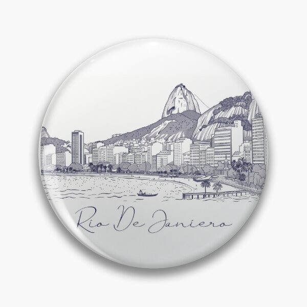 Item preview, Rio De Janierio City View Line Art View 1 designed and sold by PrintsByVickson.
