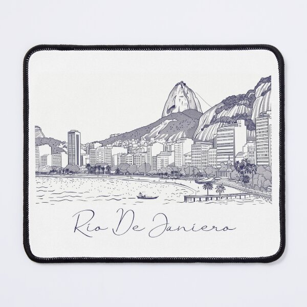 Item preview, Rio De Janierio City View Line Art View 1 designed and sold by PrintsByVickson.