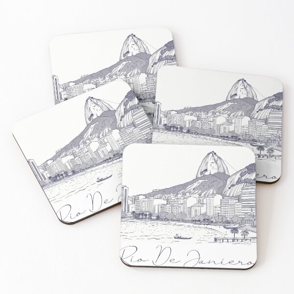 Item preview, Rio De Janierio City View Line Art View 1 designed and sold by PrintsByVickson.