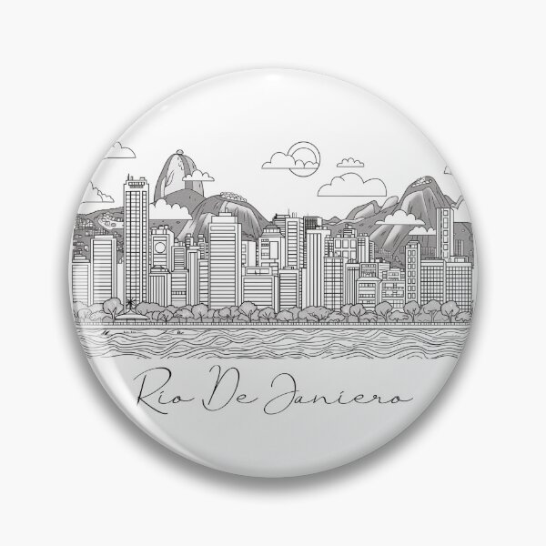 Item preview, Rio De Janierio City View Line Art View 2 designed and sold by PrintsByVickson.