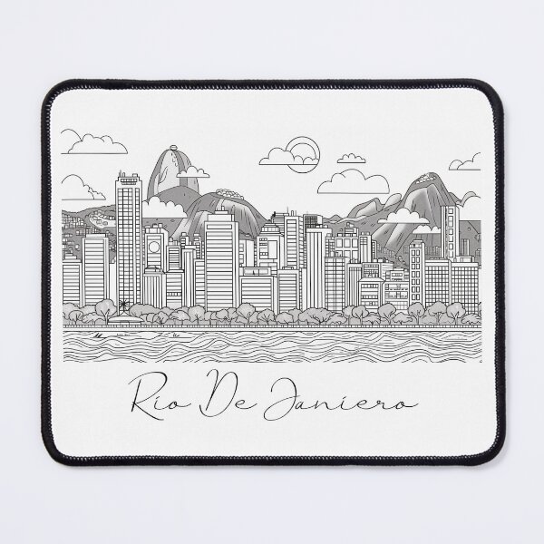 Item preview, Rio De Janierio City View Line Art View 2 designed and sold by PrintsByVickson.