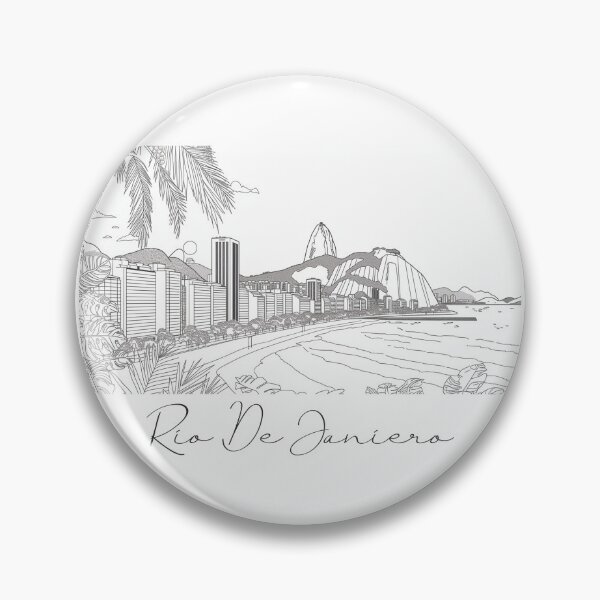 Item preview, Rio De Janierio City View Line Art View 8 designed and sold by PrintsByVickson.