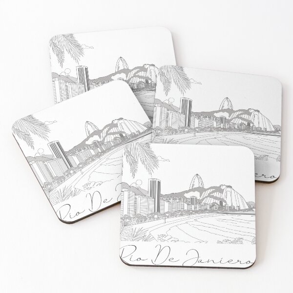 Item preview, Rio De Janierio City View Line Art View 8 designed and sold by PrintsByVickson.